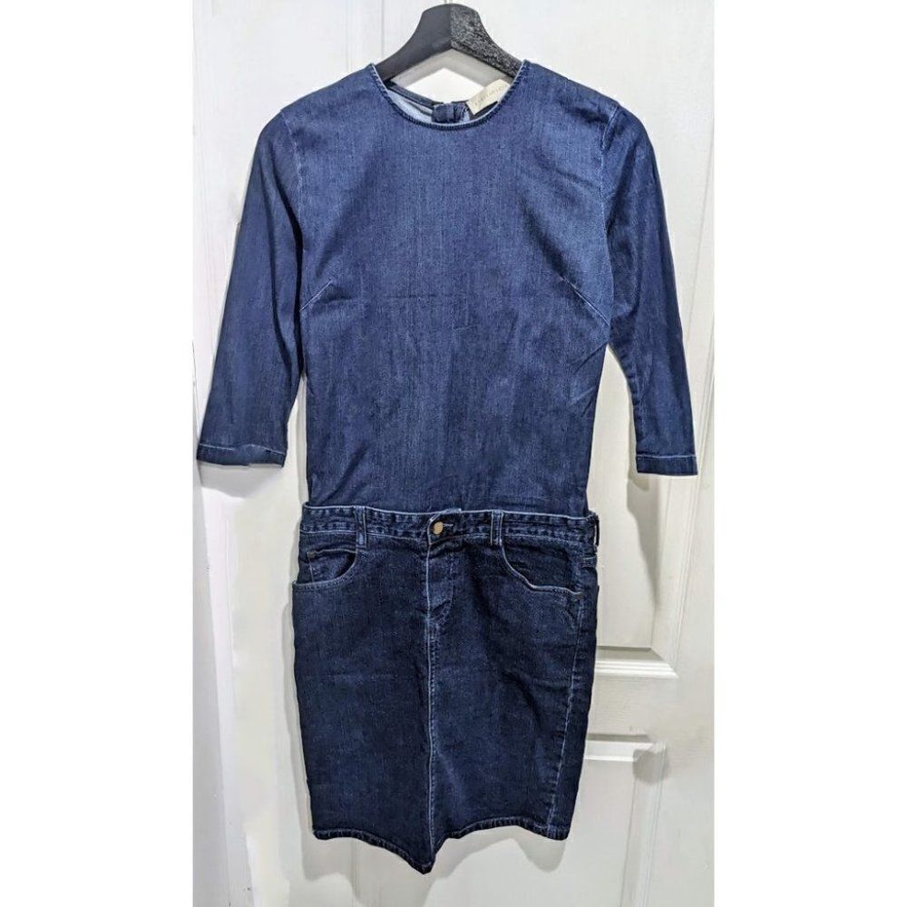 Stella McCartney | Long-sleeve Stretch Denim Dress